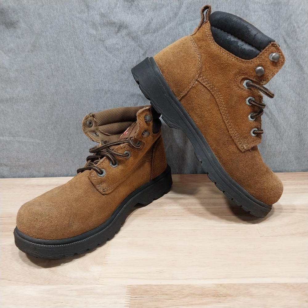 Brahma Work Boots Mens Suede Leather Oil Slip Resistant‎ 6 Brown